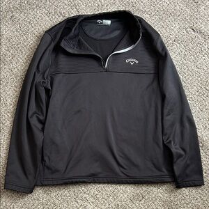 Callaway Men's Golf Black Quarter Zip Pullover
